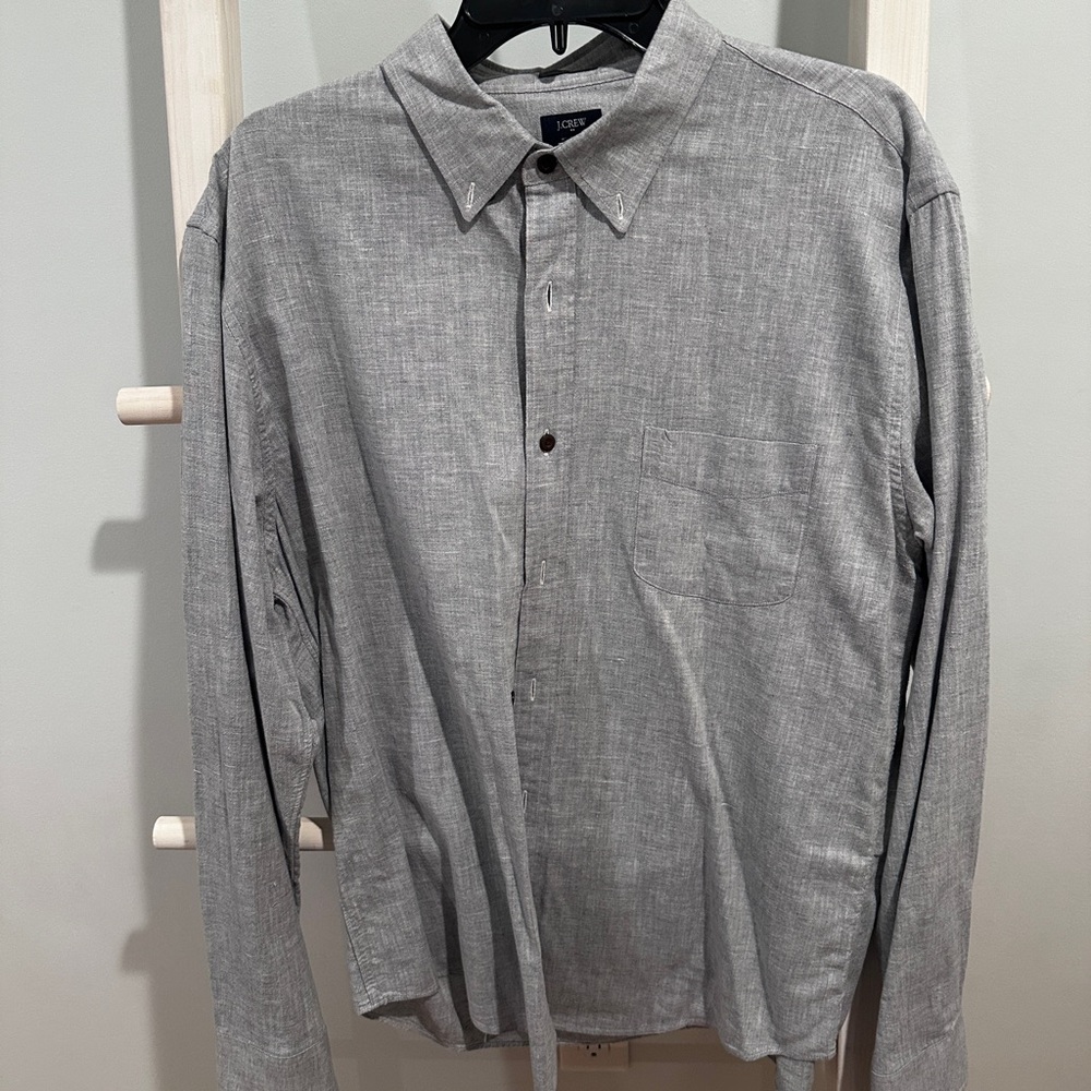 J. Crew Men's Gray Button Down Shirt